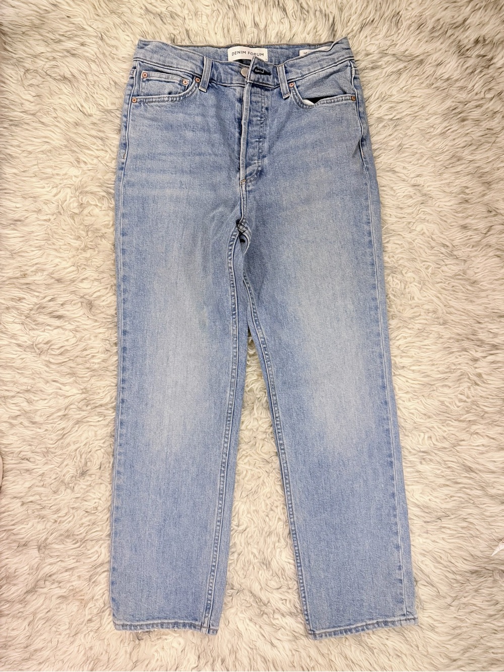 Denim Forum The Arlo Hi-Rise Straight Jean 28L - Smls Like Bleu Spirit